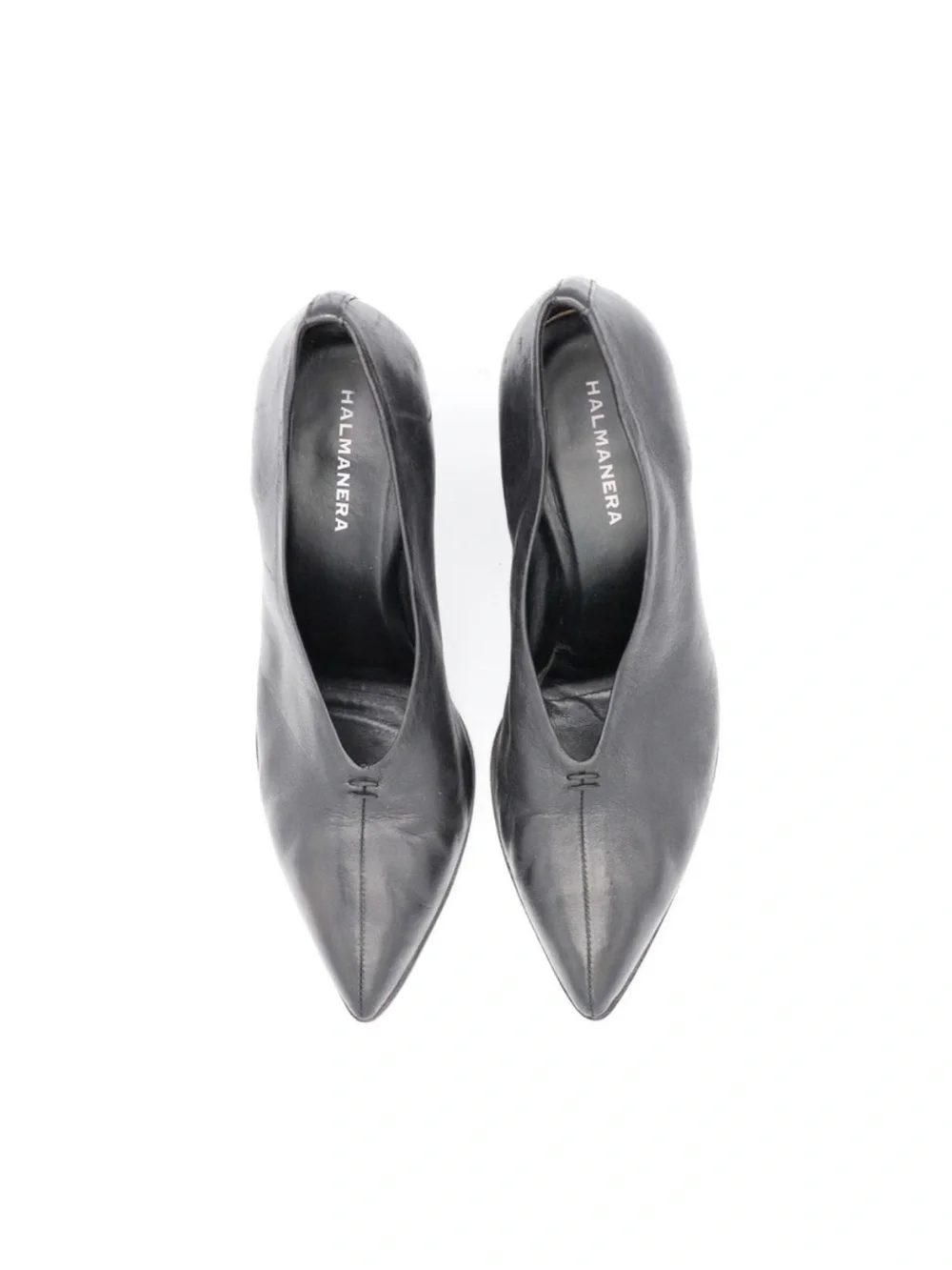 Halmanera Pointed-Toe Mid Heel Pumps 8.5-9 /39.5